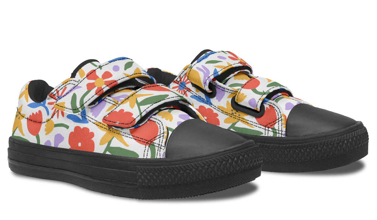 Kids Shoes Low Tops Abstract Flowers