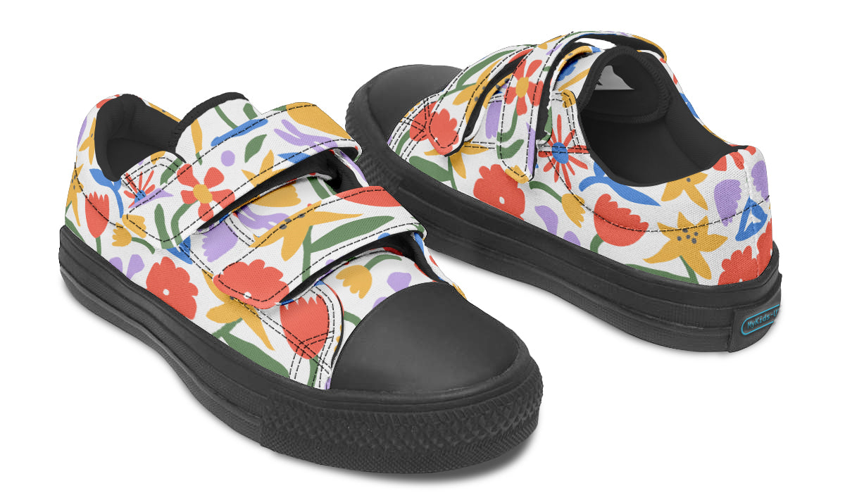 Kids Shoes Low Tops Abstract Flowers