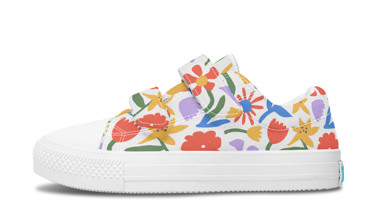 Kids Shoes Low Tops Abstract Flowers