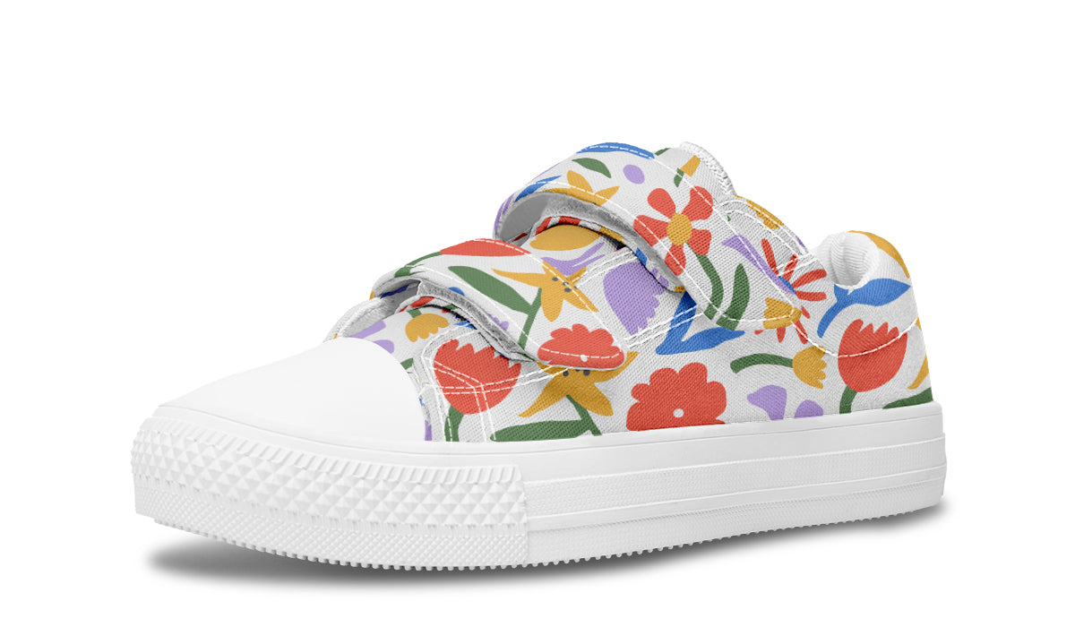 Kids Shoes Low Tops Abstract Flowers