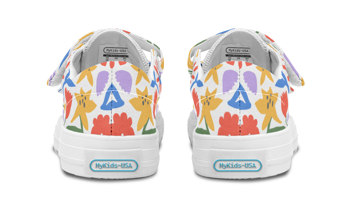 Kids Shoes Low Tops Abstract Flowers