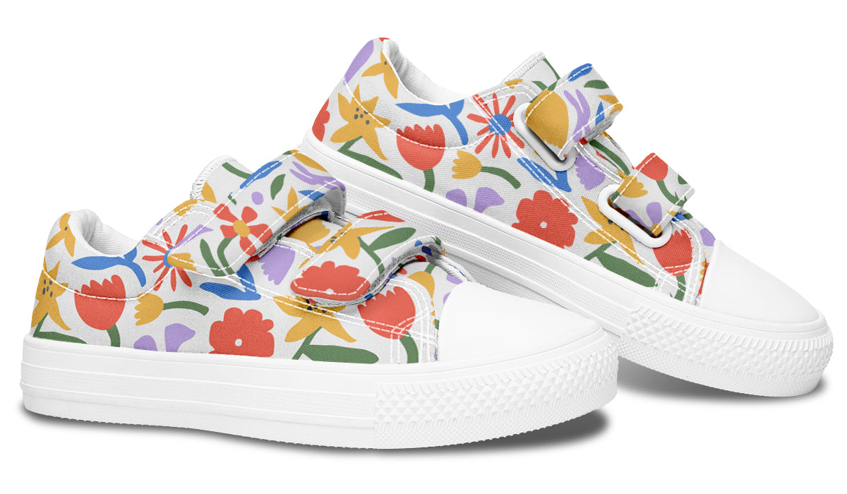 Kids Shoes Low Tops Abstract Flowers