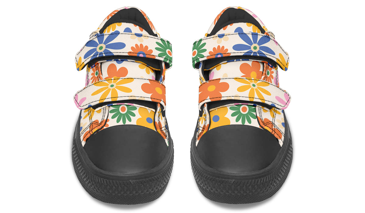 Kids Shoes Low Tops Colorful Flowers