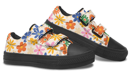 Kids Shoes Low Tops Colorful Flowers