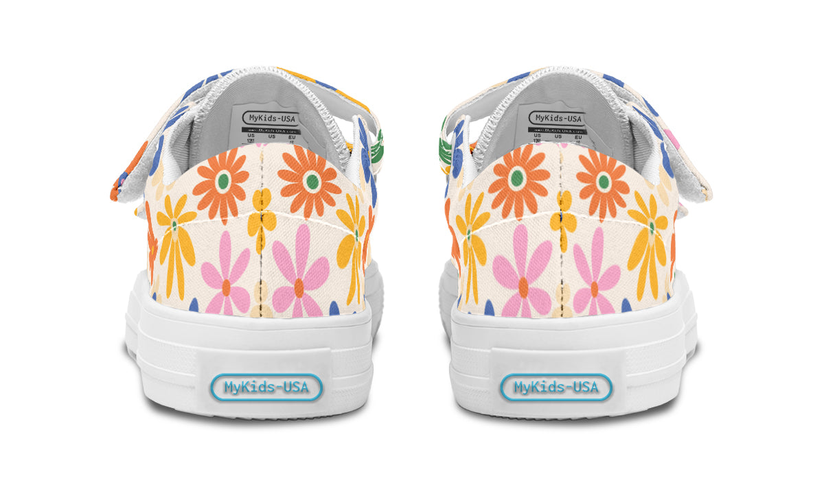 Kids Shoes Low Tops Colorful Flowers