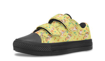 Kids Shoes Low Tops Floral Cats