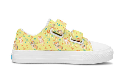 Kids Shoes Low Tops Floral Cats