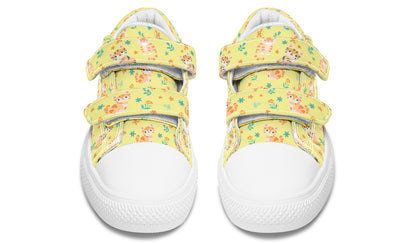 Kids Shoes Low Tops Floral Cats