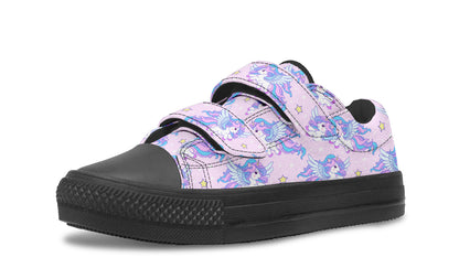 Kids Shoes Low Tops Flying Unicorn