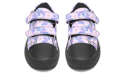 Kids Shoes Low Tops Flying Unicorn