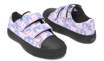 Kids Shoes Low Tops Flying Unicorn