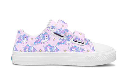 Kids Shoes Low Tops Flying Unicorn