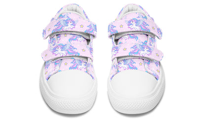 Kids Shoes Low Tops Flying Unicorn