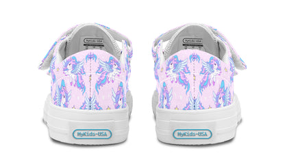 Kids Shoes Low Tops Flying Unicorn