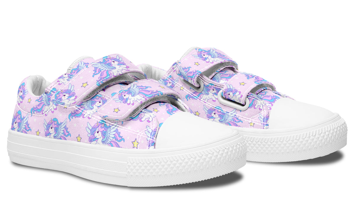 Kids Shoes Low Tops Flying Unicorn