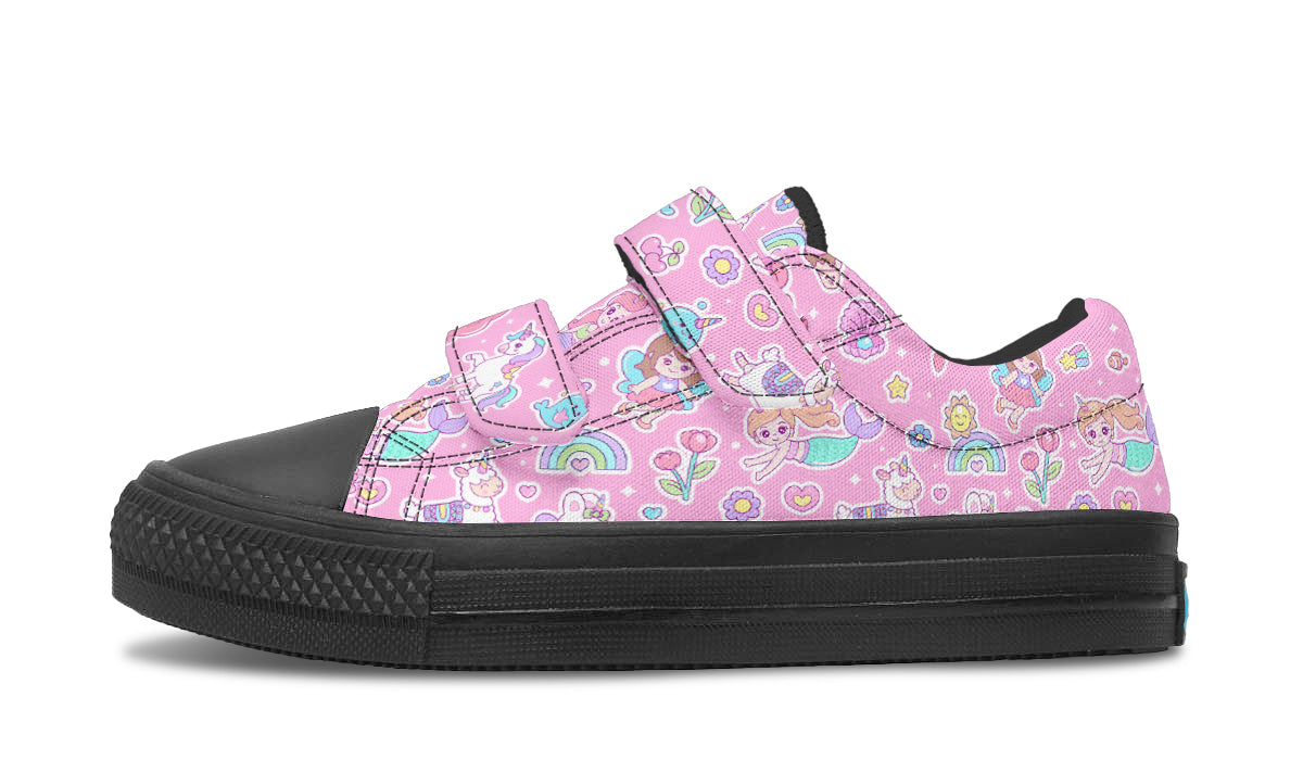 Kids Shoes Low Tops Mermaid And Unicorns