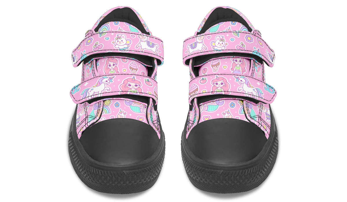 Kids Shoes Low Tops Mermaid And Unicorns