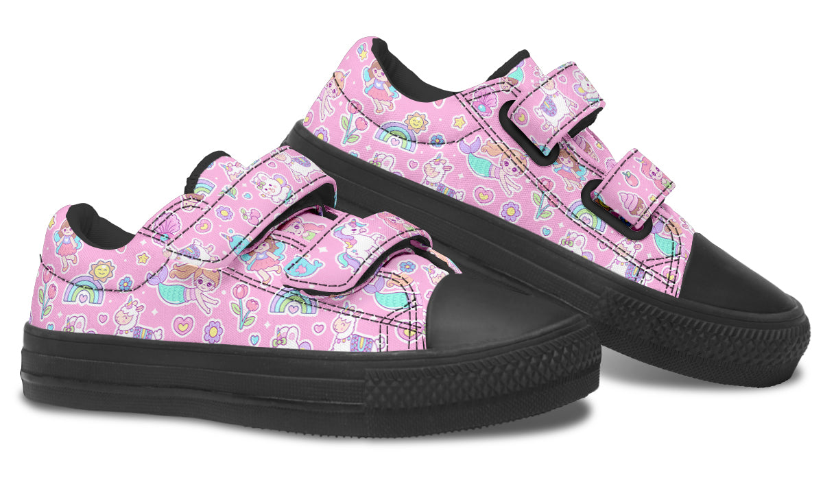 Kids Shoes Low Tops Mermaid And Unicorns