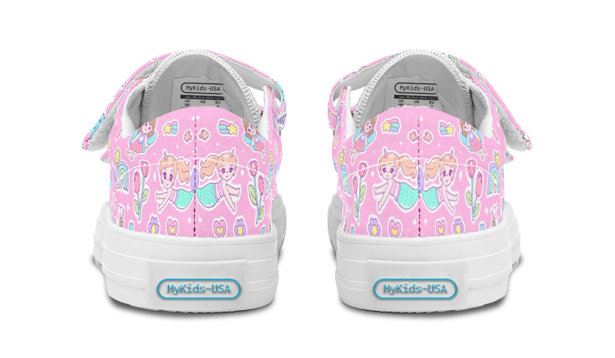 Kids Shoes Low Tops Mermaid And Unicorns