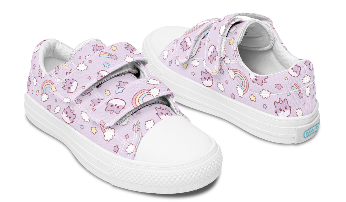 Kids Shoes Low Tops Rainbow And Cats