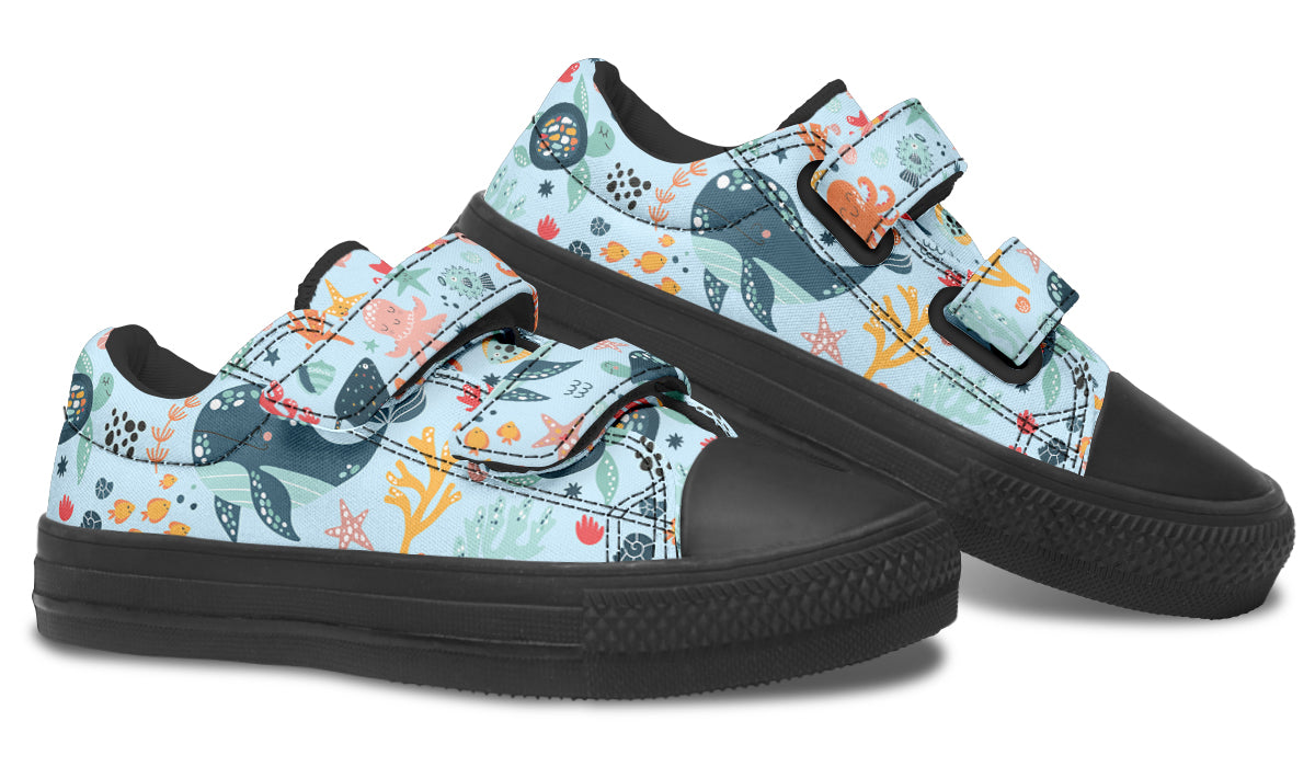 Kids Shoes Low Tops Sea Animals