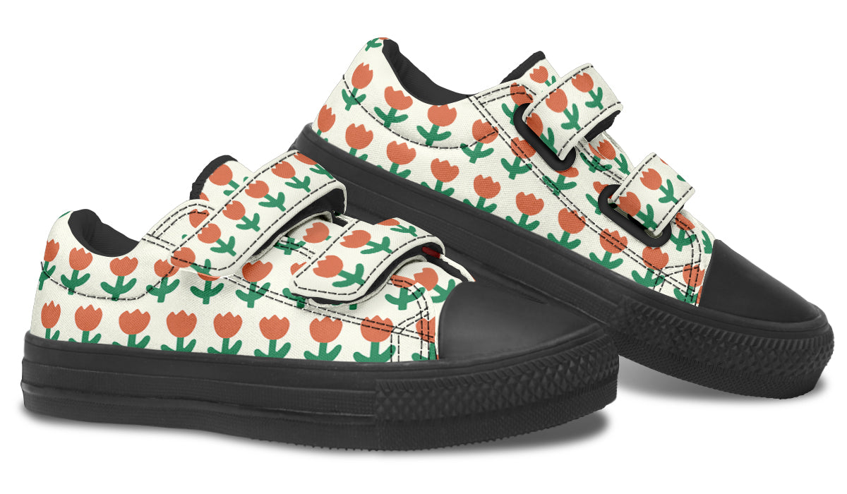 Kids Shoes Low Tops Floral Pattern