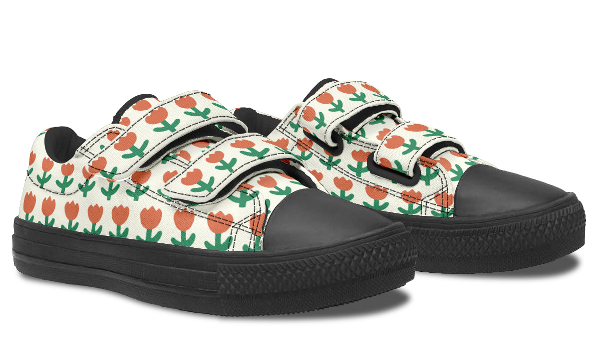 Kids Shoes Low Tops Floral Pattern