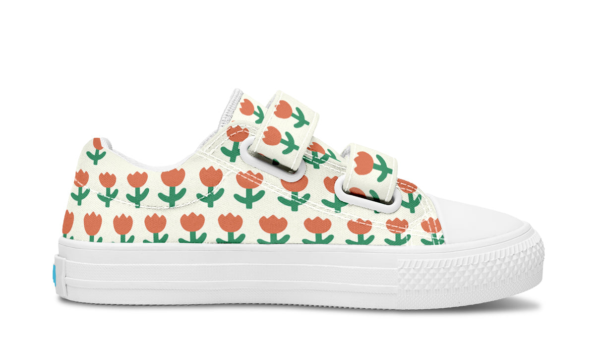 Zapatos para niños de caña baja con estampado floral 