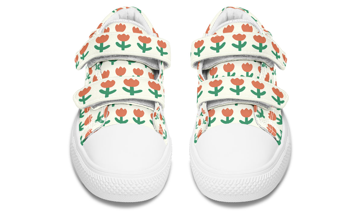 Kids Shoes Low Tops Floral Pattern