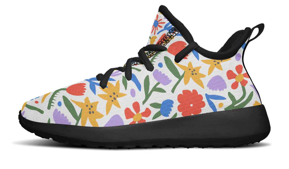 Kids Shoes Sneakers Abstract Flowers