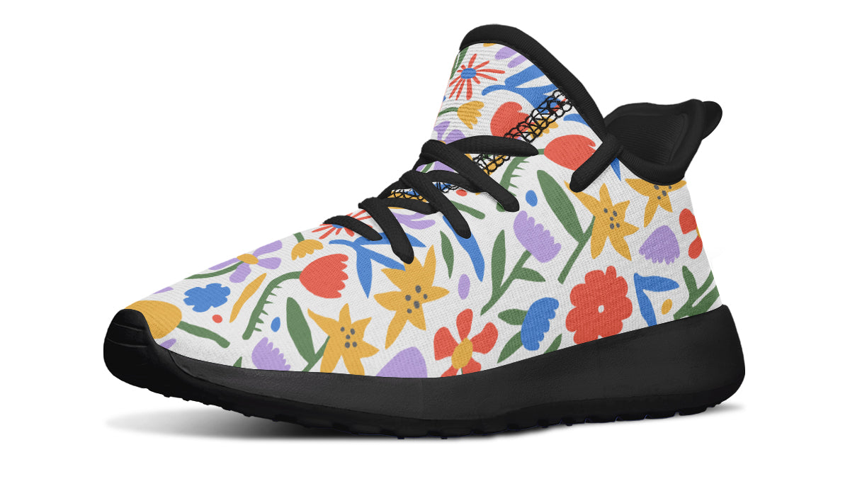 Kids Shoes Sneakers Abstract Flowers