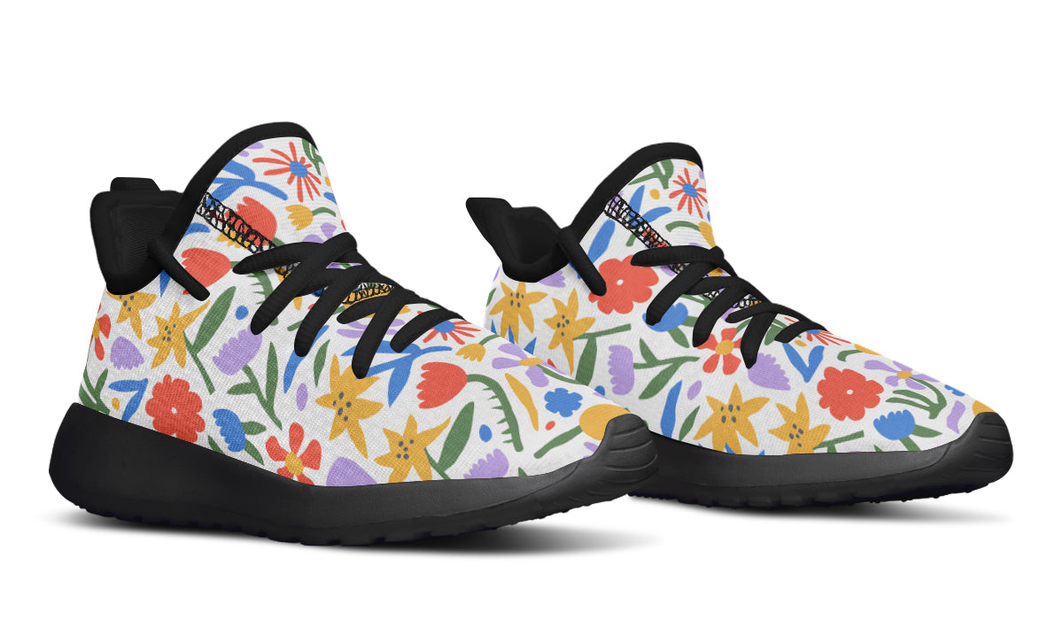 Kids Shoes Sneakers Abstract Flowers