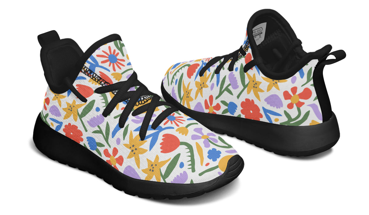 Kids Shoes Sneakers Abstract Flowers