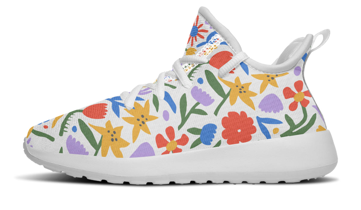 Kids Shoes Sneakers Abstract Flowers