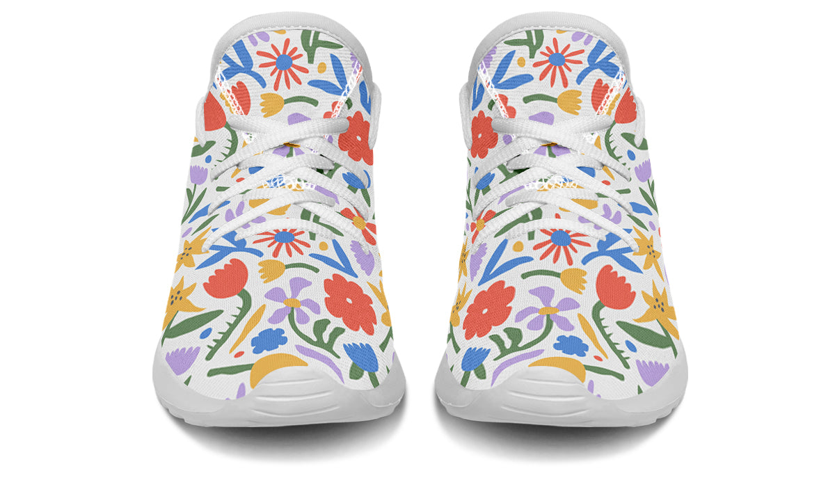 Kids Shoes Sneakers Abstract Flowers