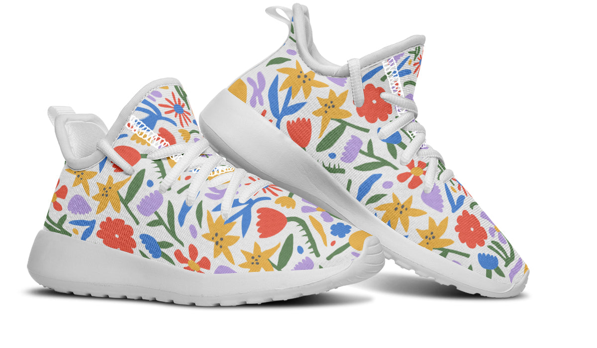 Kids Shoes Sneakers Abstract Flowers