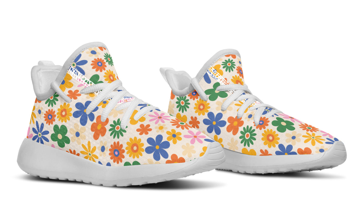 Kids Shoes Sneakers Colorful Flowers