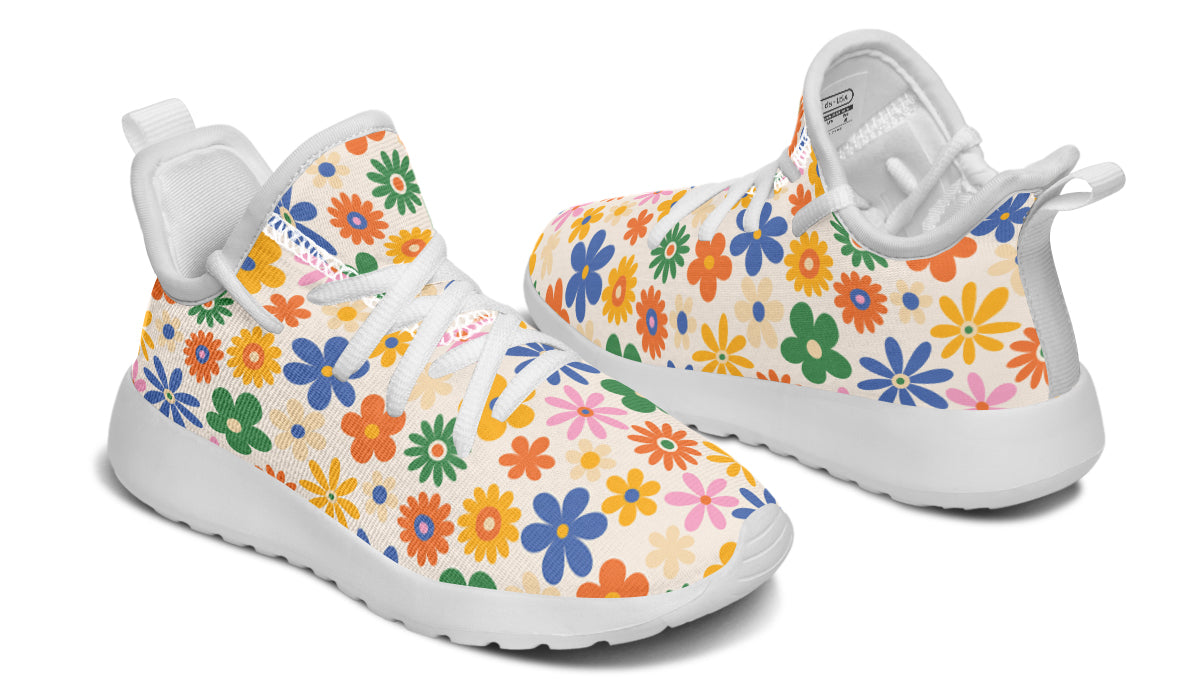 Kids Shoes Sneakers Colorful Flowers