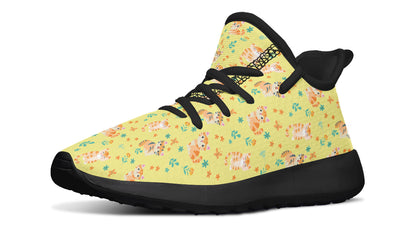 Kids Shoes Sneakers Floral Cats