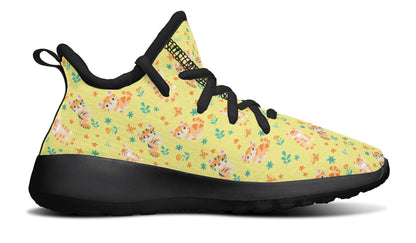 Kids Shoes Sneakers Floral Cats