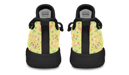 Zapatillas de deporte para niños con diseño de gatos y flores 