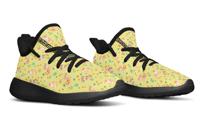 Kids Shoes Sneakers Floral Cats