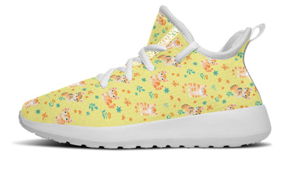 Kids Shoes Sneakers Floral Cats