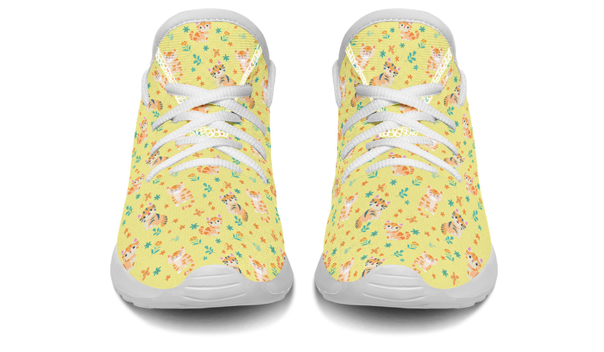 Kids Shoes Sneakers Floral Cats