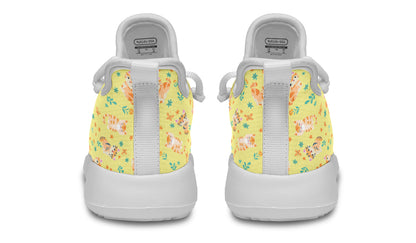 Zapatillas de deporte para niños con diseño de gatos y flores 