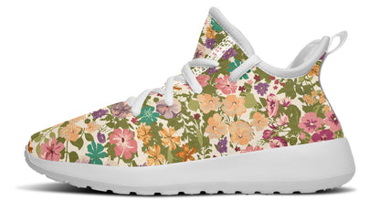 Kids Shoes Sneakers Mixed Flowers Pattern