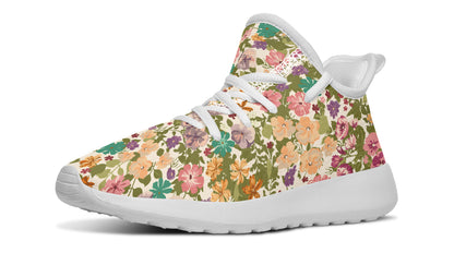 Kids Shoes Sneakers Mixed Flowers Pattern