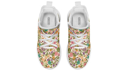 Kids Shoes Sneakers Mixed Flowers Pattern