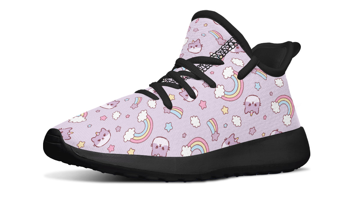 Zapatillas de deporte para niños Arcoiris y gatos 