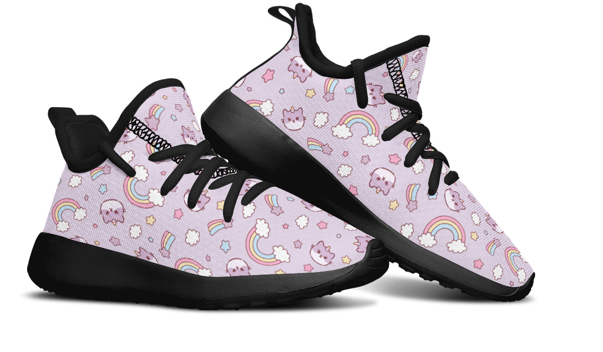 Kids Shoes Sneakers Rainbow And Cats